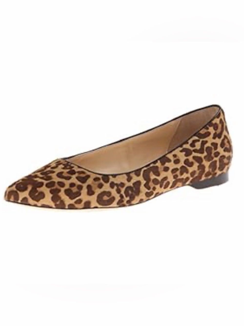 Cole Haan Leopard-Print Pointed Flats in Brown and Tan